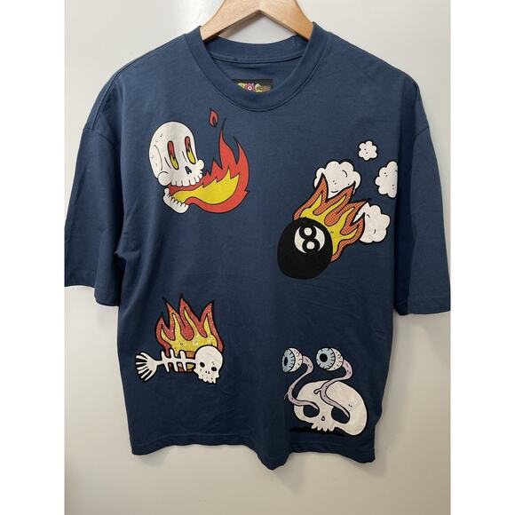 American Garage Discharge Print Size S Shirt NWOT - Picture 1 of 6